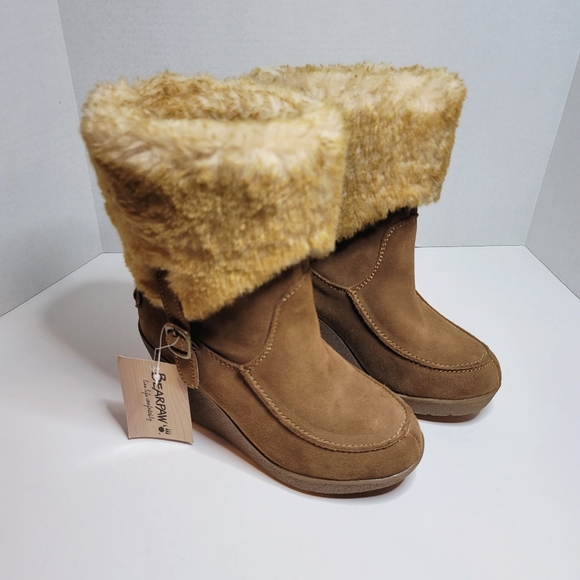 Bearpaw Flatbush fur lined boots sz5 - Picture 2 of 8